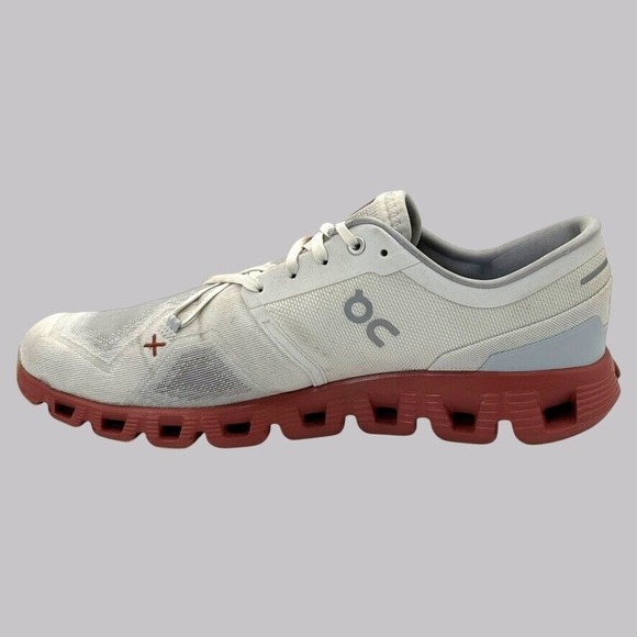 ON Running Cloud X 3 Men's Size 10 Ice Auburn Comfortable Athletic Running Shoes - Picture 2 of 8